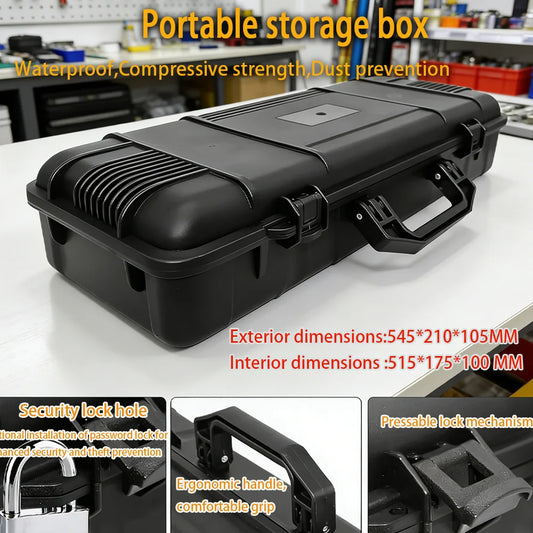 Safety Instrument Tool Box Protective Waterproof Shockproof Toolbox Sealed Tool Case Impact Resistant Suitcase With Sponge Peaceful Pleasures Health and Wellness
