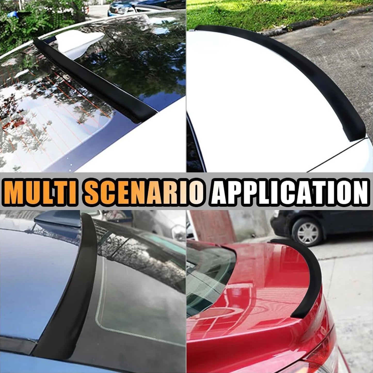 Rubber Car Rear Spoiler Roof Lip Strip | Low Noise Adhesive Trim