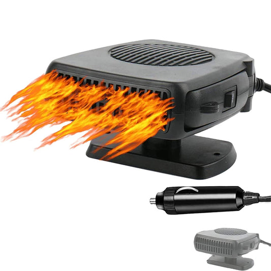 Car Heater 12V Fast Heating Defroster Car Defogger 2 In1 Fast Heating & Cooling Fan Heater Plug Cigarette Lighter Peaceful Pleasures Health and Wellness