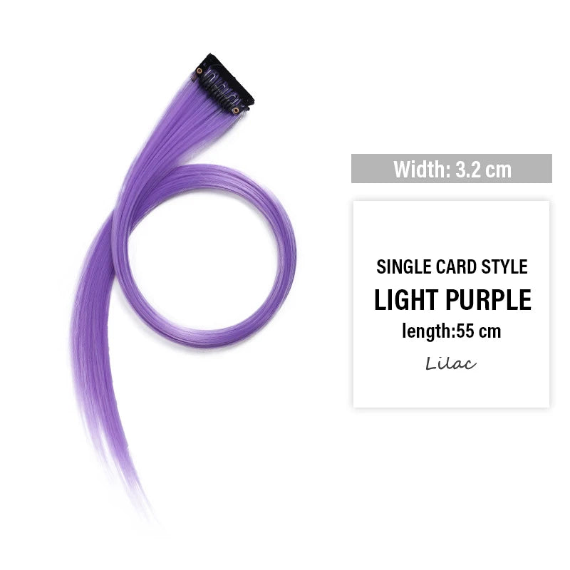 Colored Clip-In Hair Extensions | 55cm Synthetic Weft