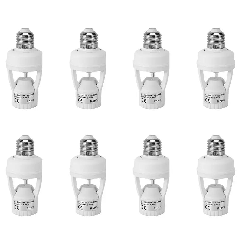 A36T-8X AC110-220V 360 Degrees Pir Induction Motion Sensor IR Infrared Human E27 Plug Socket Switch Base LED Bulb Lamp Holder Peaceful Pleasures Health and Wellness Default Title