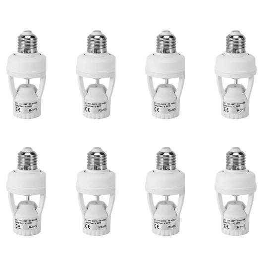 A36T-8X AC110-220V 360 Degrees Pir Induction Motion Sensor IR Infrared Human E27 Plug Socket Switch Base LED Bulb Lamp Holder Peaceful Pleasures Health and Wellness Default Title
