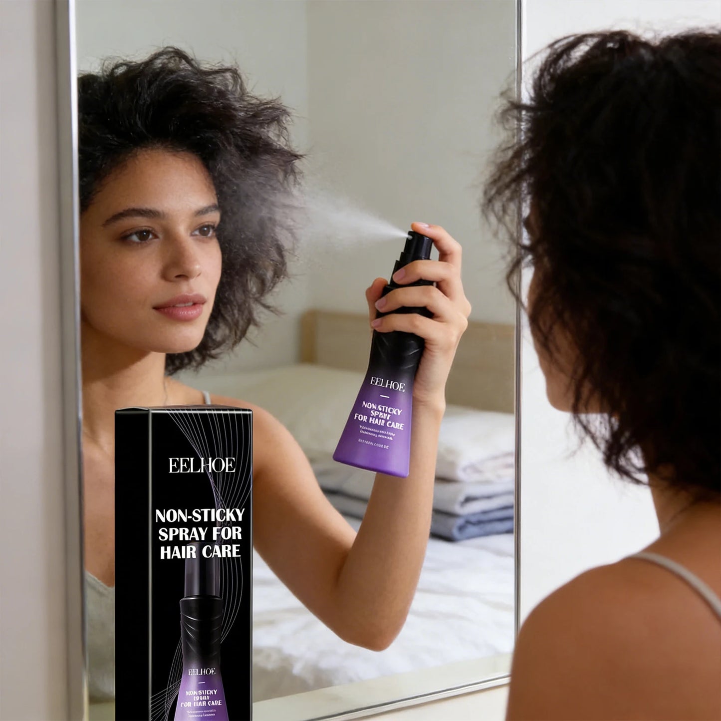EELHOE Moisturizing Hair Spray – Fluffy, Non-Sticky 100ml Leave-In Hair Spray Peaceful Pleasures Health and Wellness