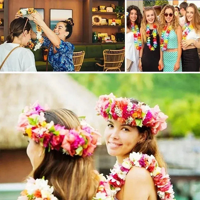 Hawaiian Lei Necklaces 12–60 Pack | Luau Party Favors