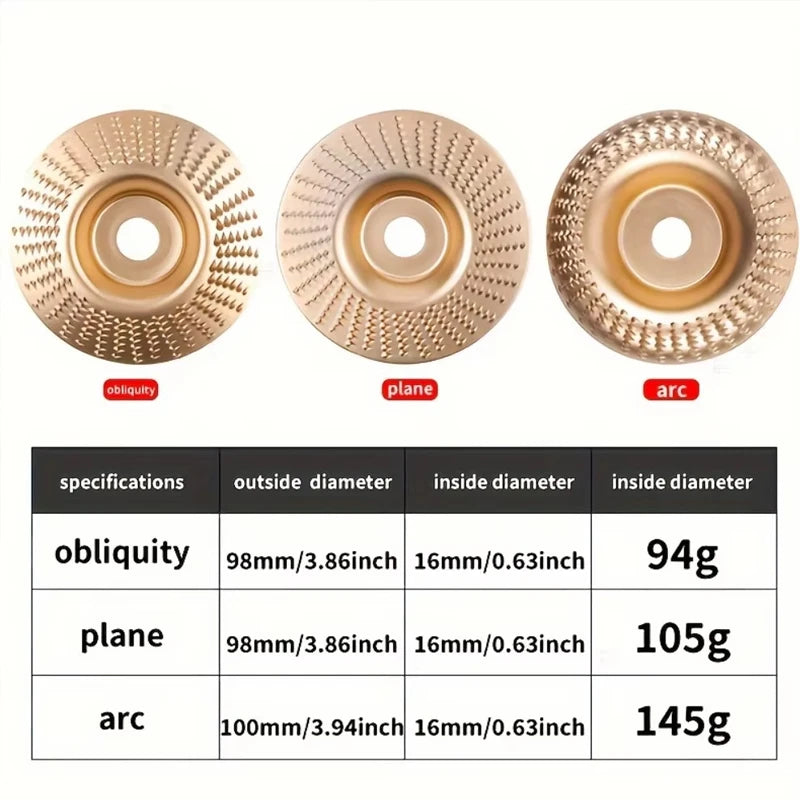 Wood Carving Grinding Wheel Disc Curved Surface Fine Polishing