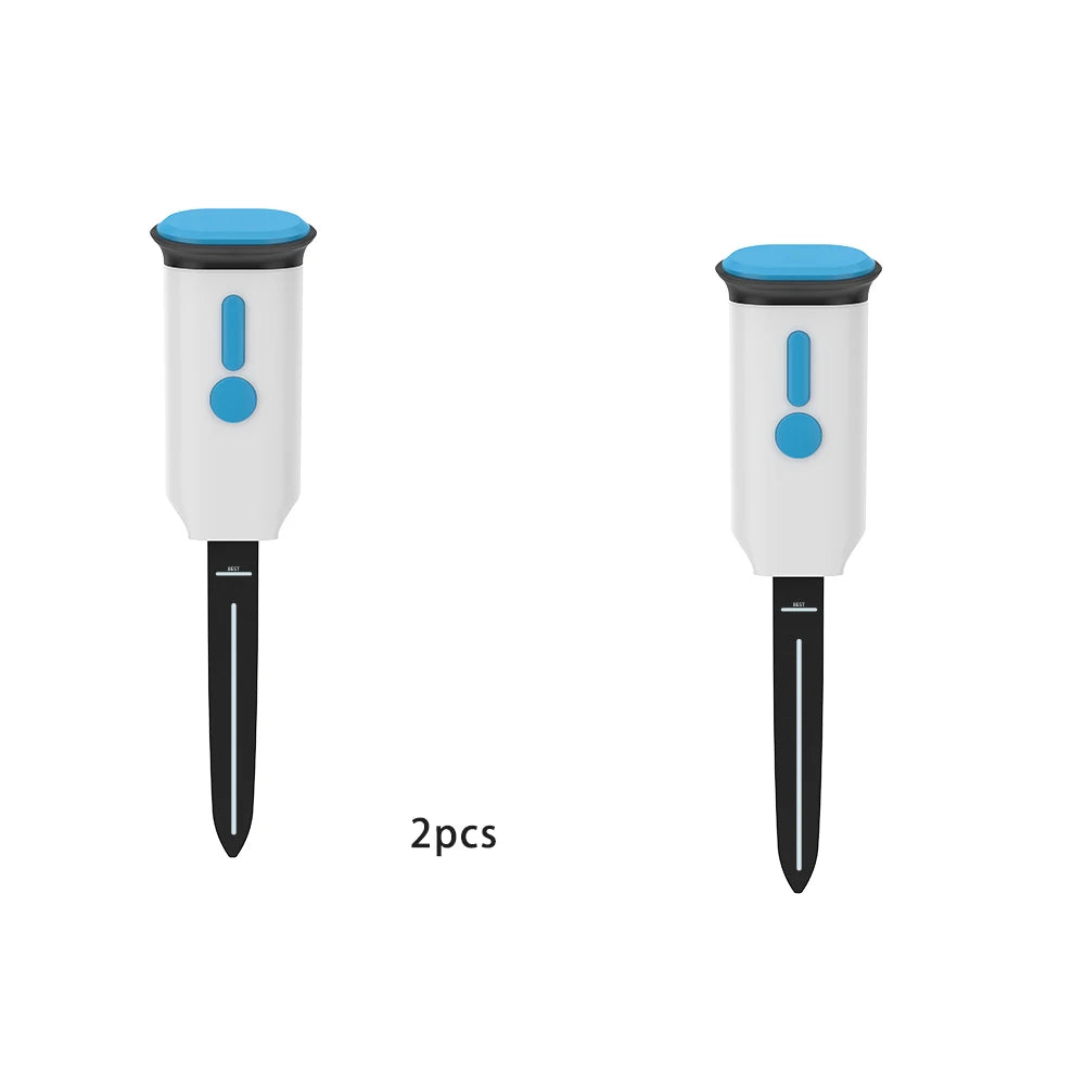 Tuya WiFi Smart Soil Sensor IP66 Waterproof BT 5.0 Garden Automatic Temperature Moisture Detection Smart Scene linkage For Plant Peaceful Pleasures Health and Wellness 2PCS Blue