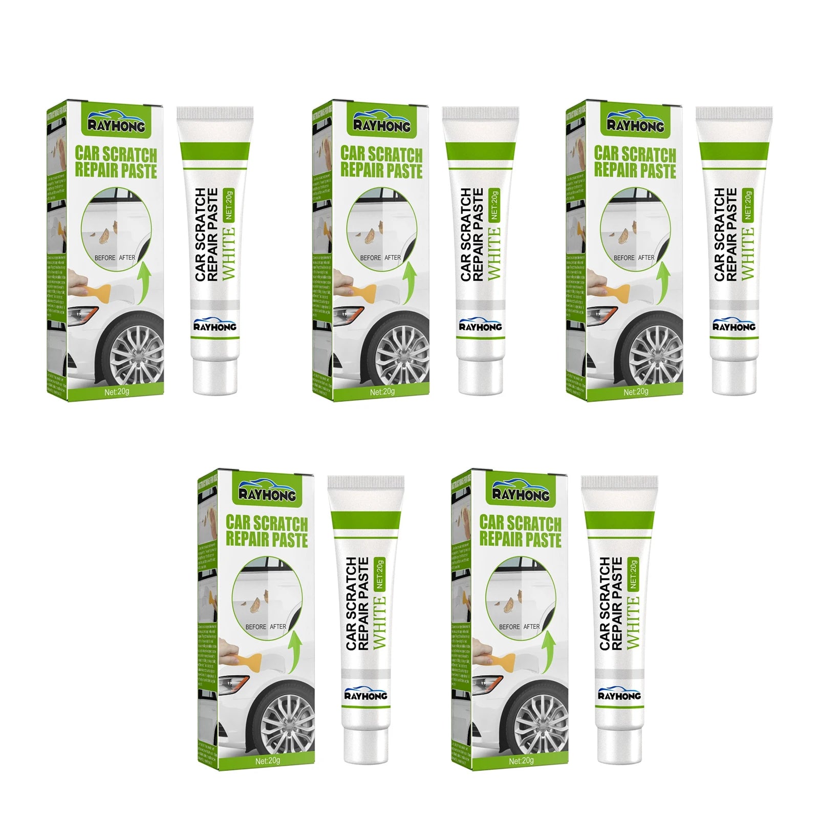 RayHong Fiberglass Repair Paste – Quick Dry Crack & Scratch Fix Fiberglass Repair Paste Peaceful Pleasures Health and Wellness 5sets boxed