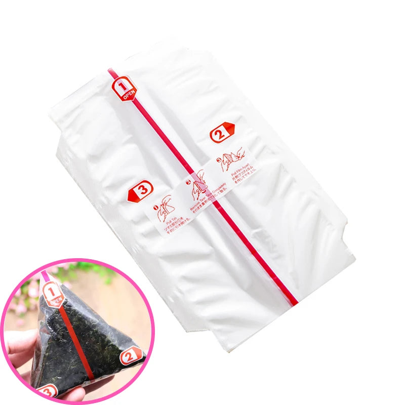 Double Layer Triangle Onigiri Rice Ball Bags – 20pcs Onigiri Packaging Bags Peaceful Pleasures Health and Wellness