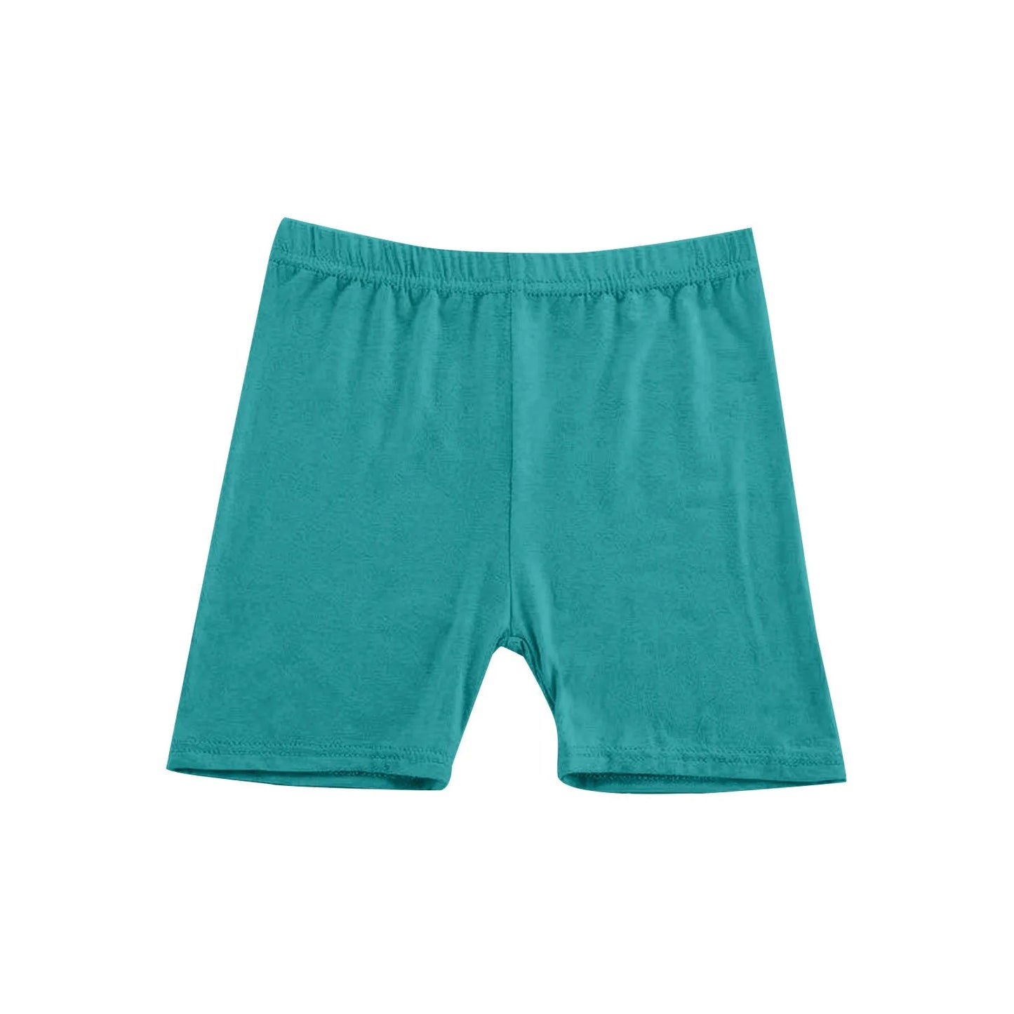 Girls Summer Safety Leggings Cycling Pants Children Anti-emptied Stretch Solid Color Mid-rise Yoga Dancing Shorts 1PC Peaceful Pleasures Health and Wellness Mint Green 110