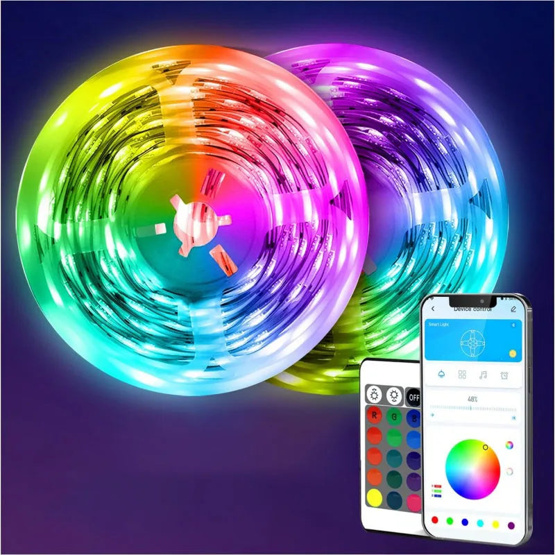 RGB LED Strip Lights 5050 USB App Control – TV & Room Decor
