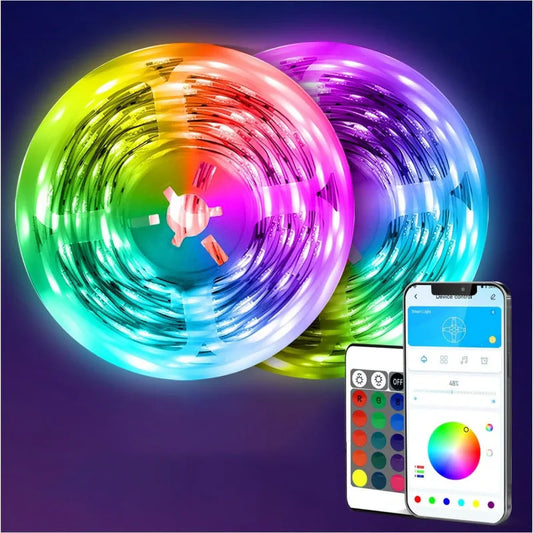 RGB LED Strip Lights 5050 USB App Control – TV & Room Decor