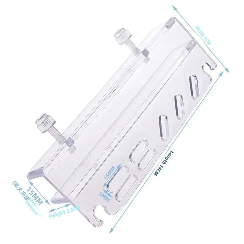Acrylic Fish Tank Pipe Clamp Holder | Inflow Outflow Filter Rack