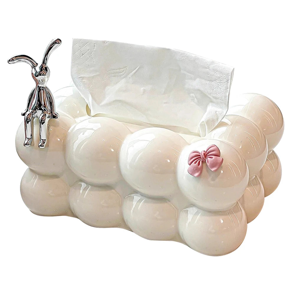 Cloud Tissue Box | Cotton Candy Bubble Tissue Holder Decor