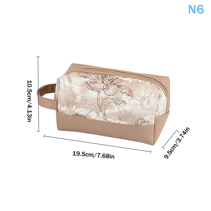 Floral Transparent Makeup Bag 3-Pack | Women's Travel Toiletry Set