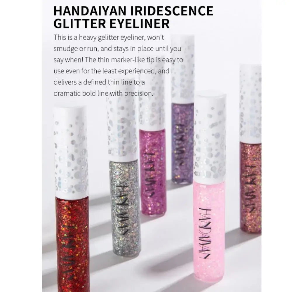 12-Piece Glitter Eyeliner Set – Waterproof Shimmer Diamond Makeup