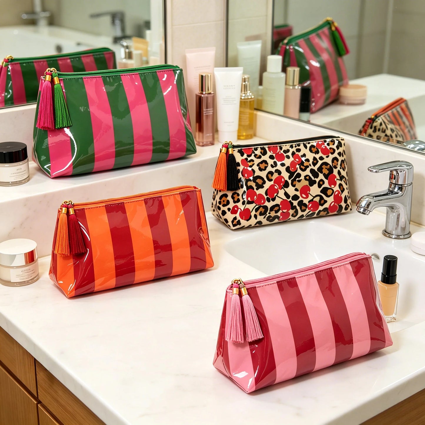 Women's Travel Makeup Bag – Water-Resistant Cosmetic Organizer