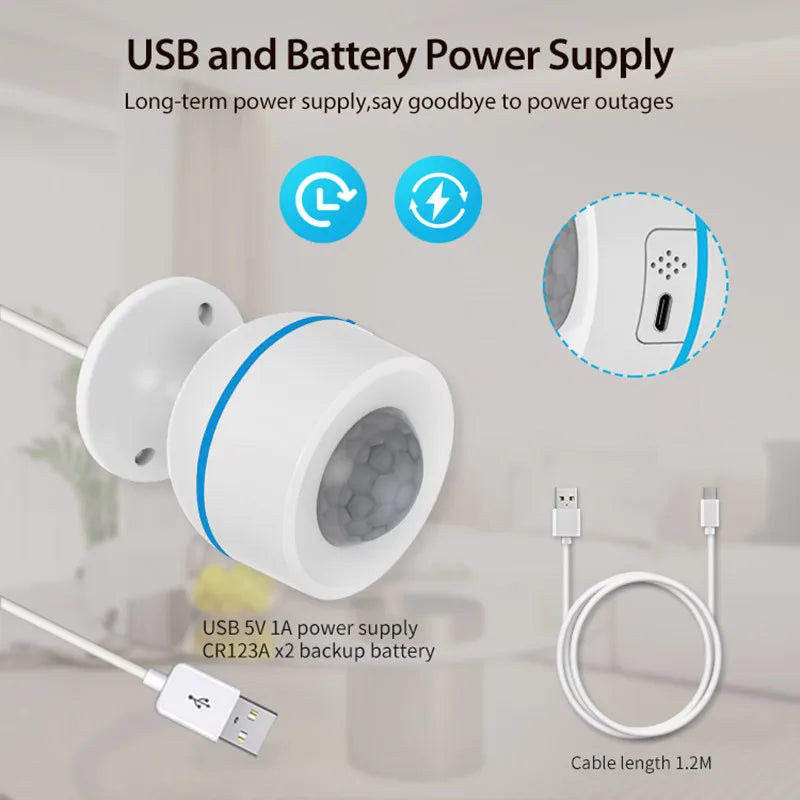 NEO Tuya Matter Thread Smart PIR Motion Sensor Wireless Human Body Motion Infrared Detector Work With HomeKit Alexa Google Home Peaceful Pleasures Health and Wellness
