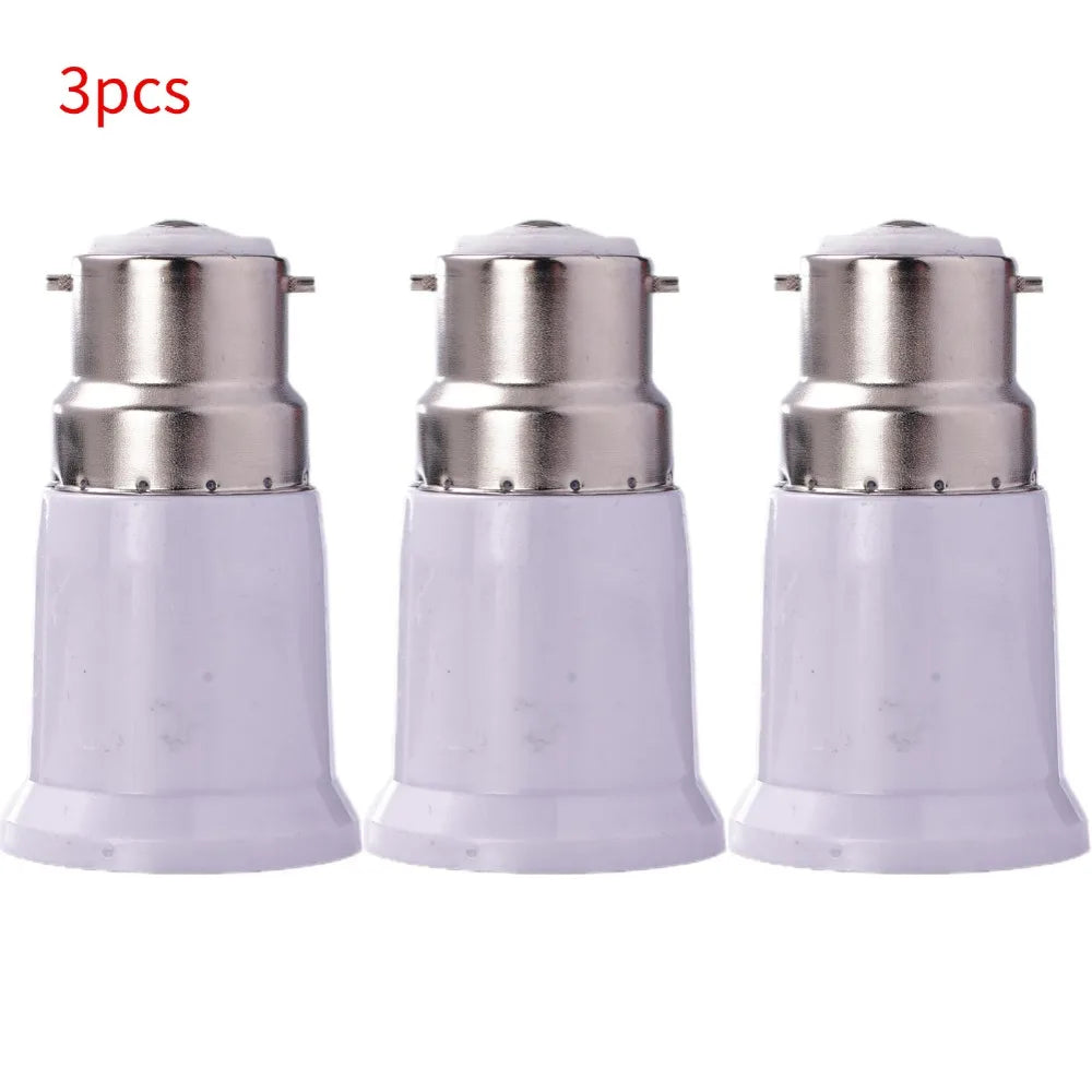 B22 to E27 Lamp Holder Converter Adapter for Light Socket Peaceful Pleasures Health and Wellness 3pcs