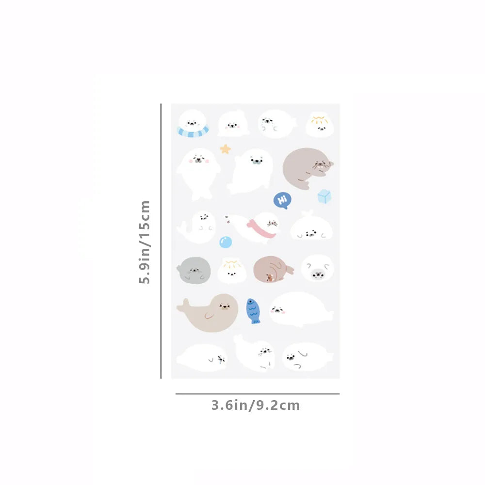 Felt Stickers Polar Letters Soft Cute Arctic Animal Patterns DIY