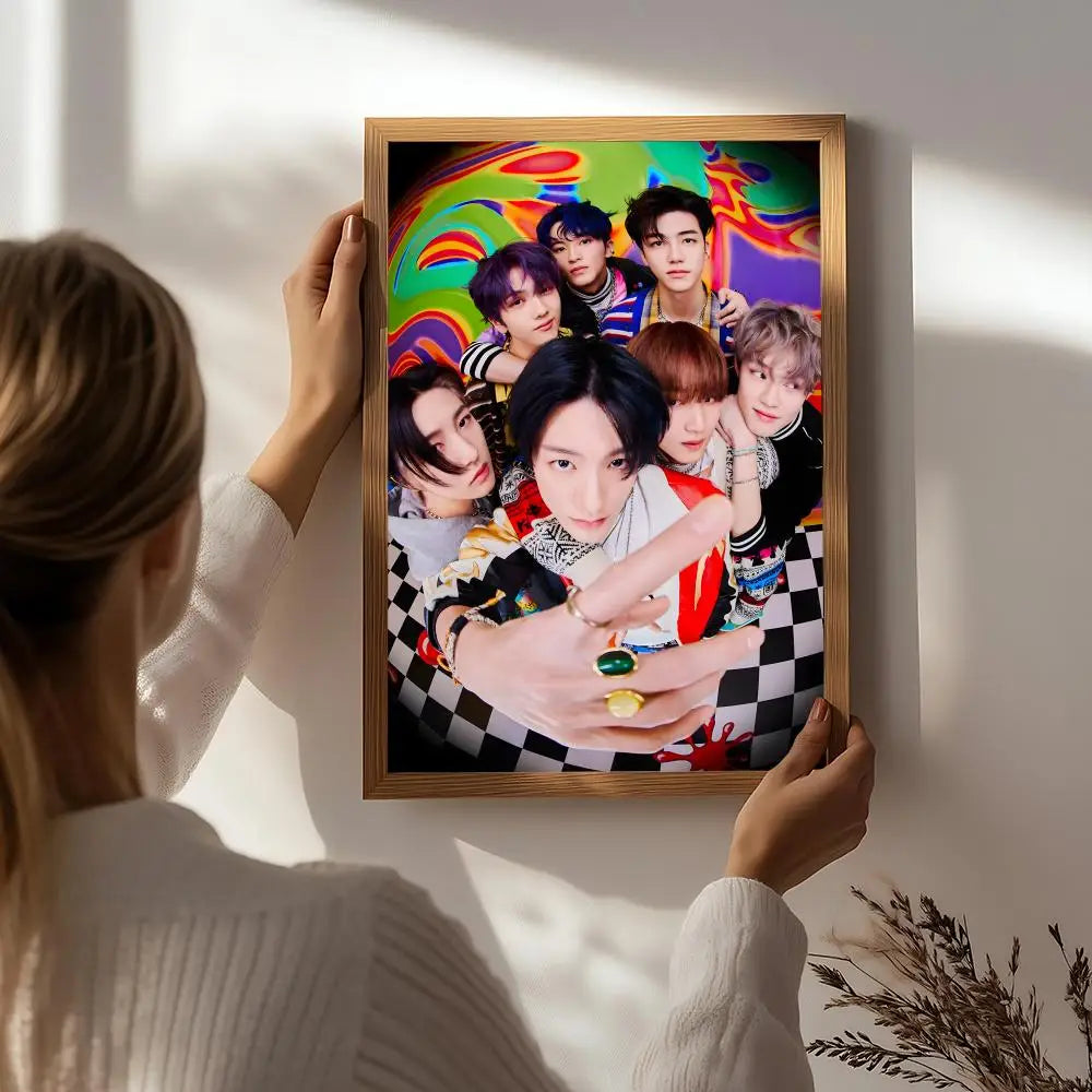 Kpop N-NCT Poster HD Self Adhesive Waterproof Wall Art Ideal for Home Office Dorm Bedroom Great Gift Peaceful Pleasures Health and Wellness White6 30X40cmNoframe