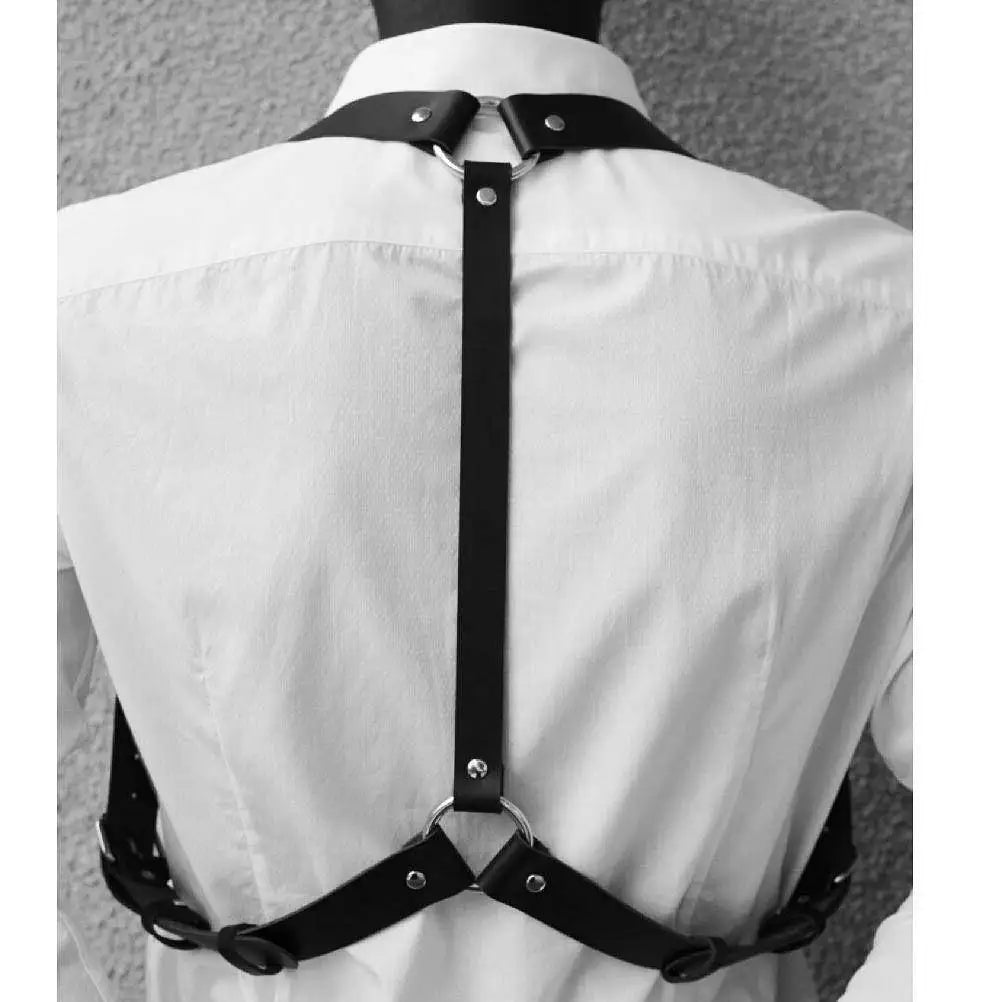 UYEE Cool Rock Men's Belt PU Leather Harness Strap Costume Sexy