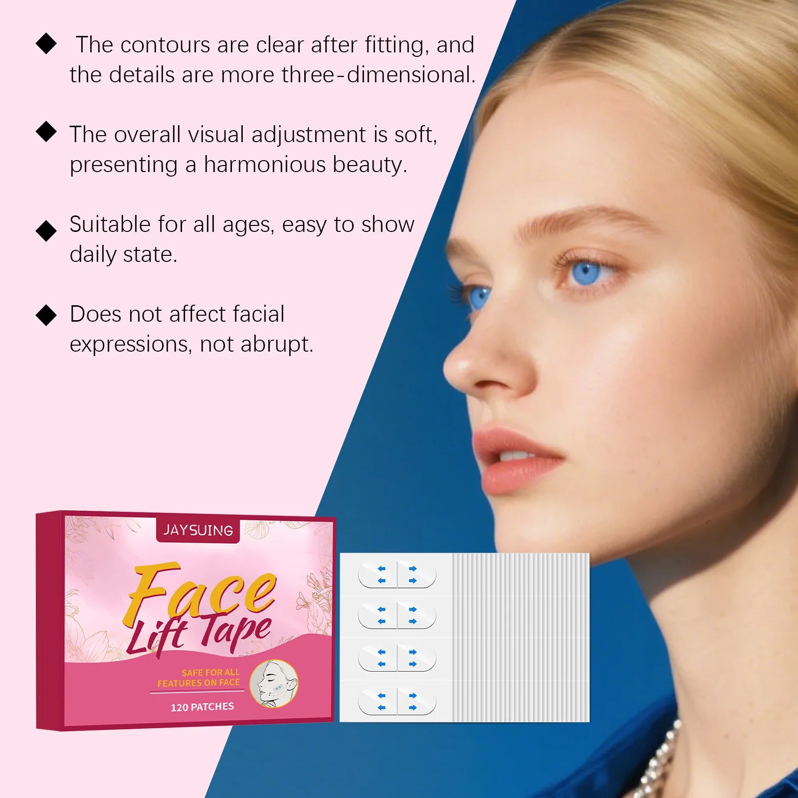 Hyaluronic Acid Facial Lifting Patch – Invisible Firming Tape 120pcs Facial Lifting Patch Peaceful Pleasures Health and Wellness