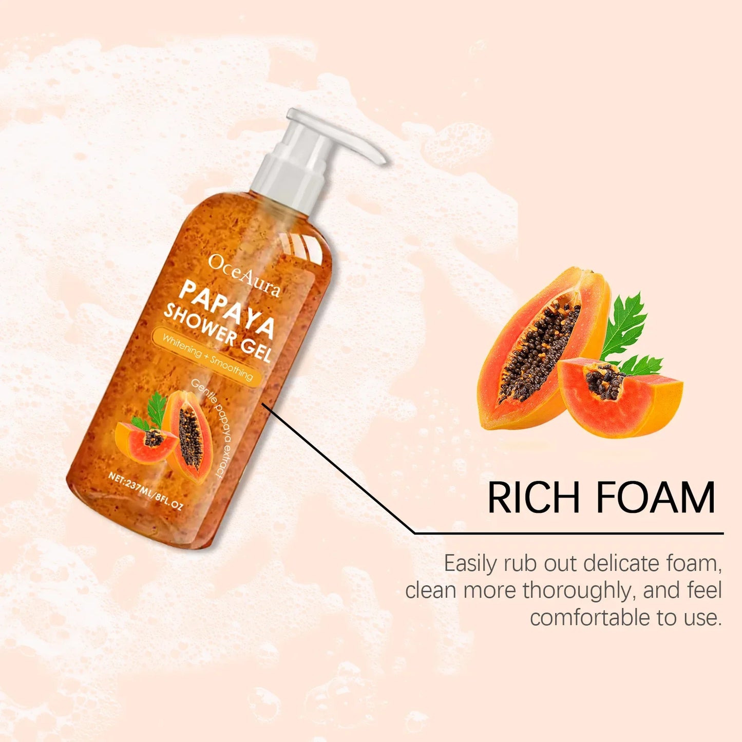 OceAura Brightening Moisturizing Body Wash Shower Gel 237ml