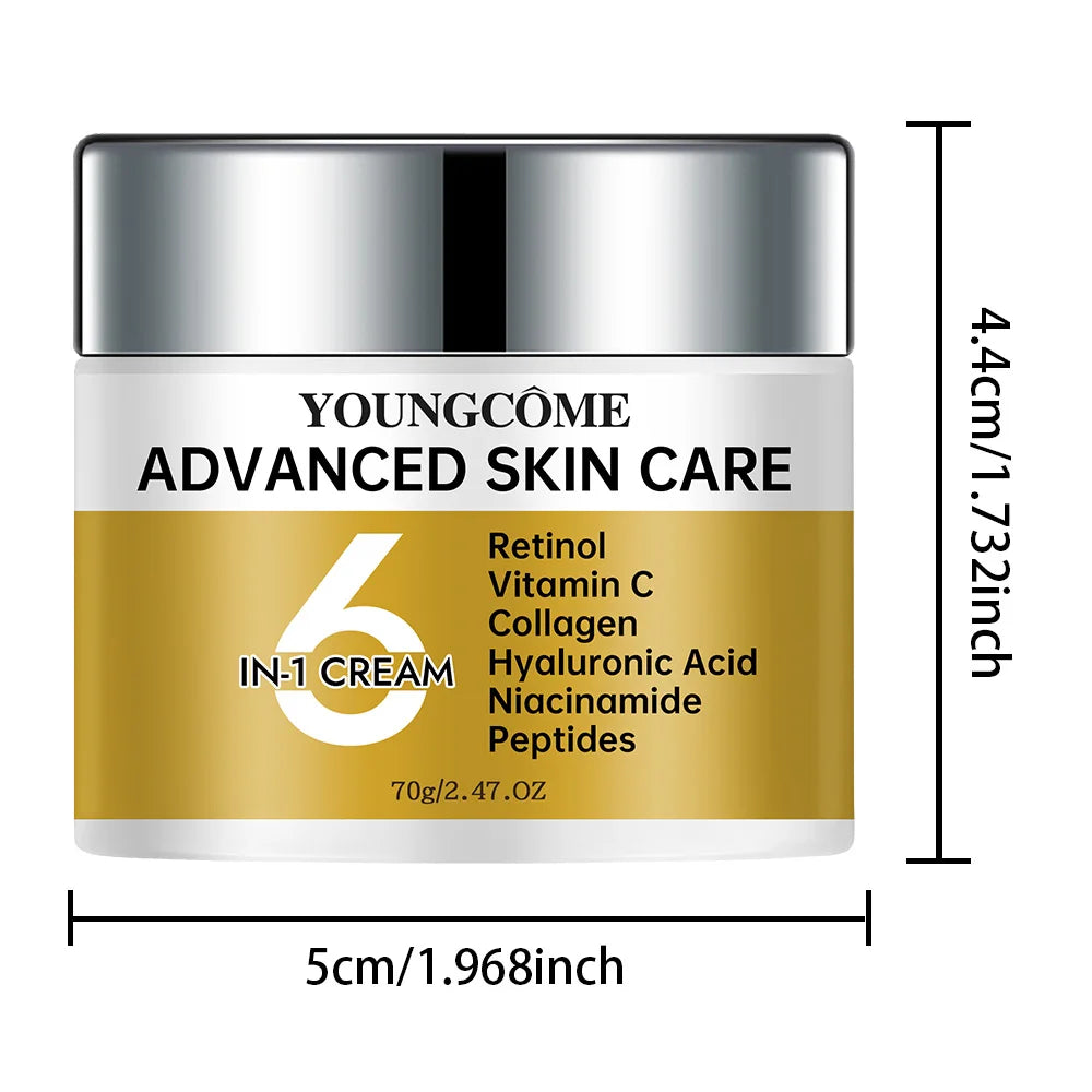 YOUNGCOME Niacinamide 6-in-1 Cream – Vitamin C Anti-Aging Face Moisturizer Cream Peaceful Pleasures Health and Wellness 70G
