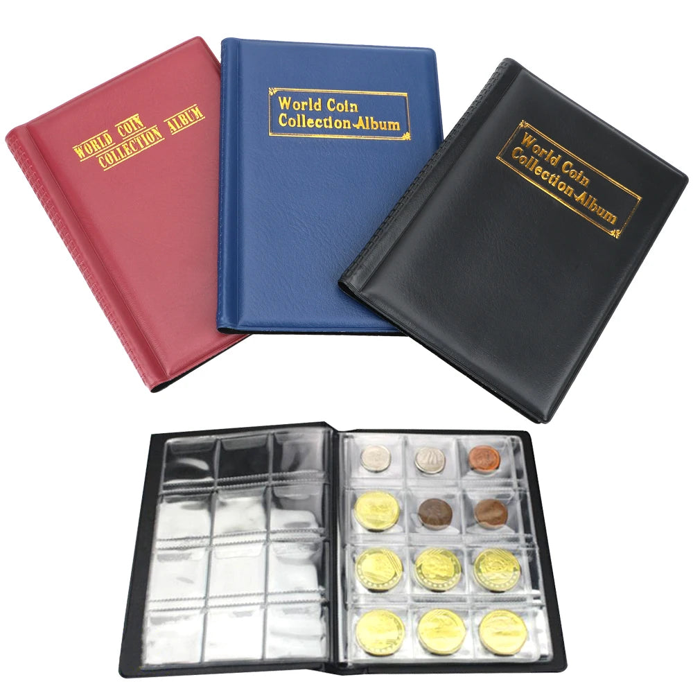 120 pieces Coins Album Multi-kinetic PVC Banknotes Coin Collection Book For Collectors Badge Collect Accessories Peaceful Pleasures Health and Wellness