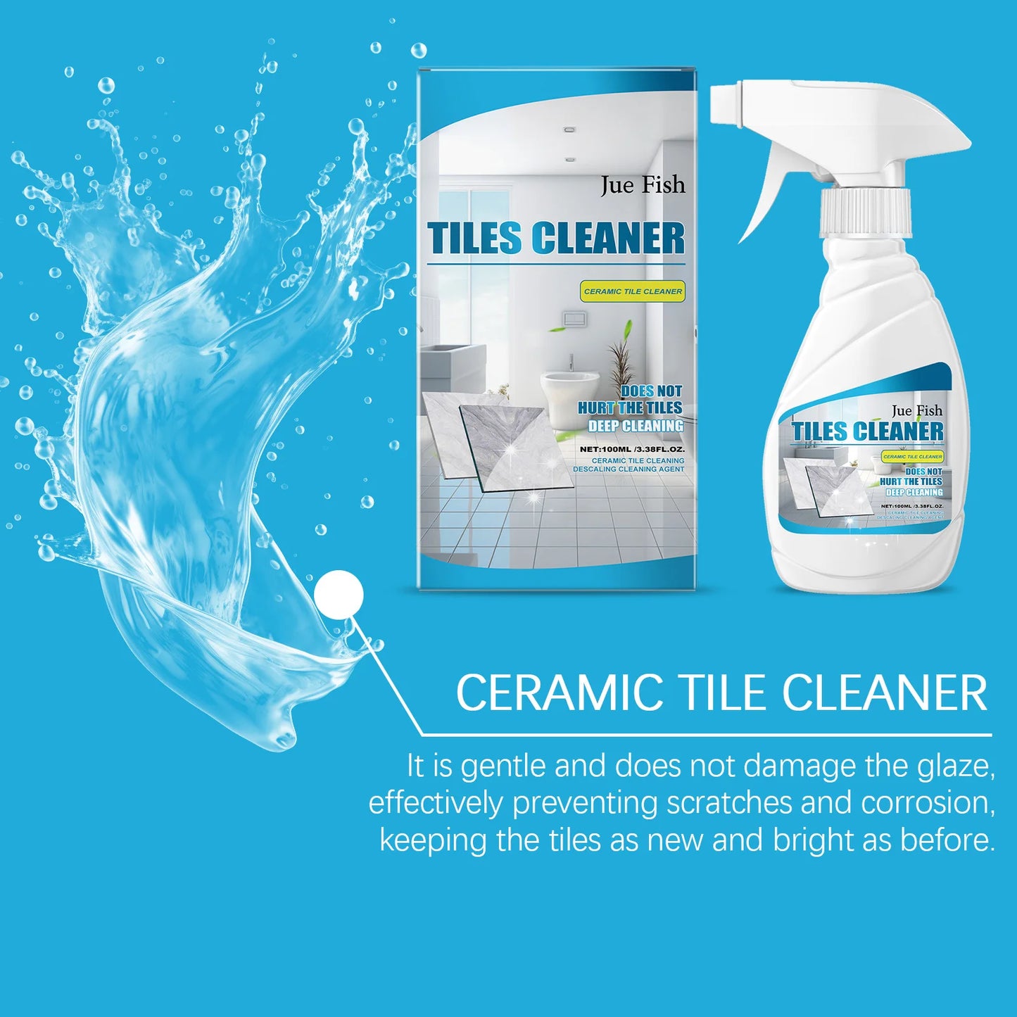 Heavy Duty Marble & Tile Cleaner Spray 100ml – Streak-Free