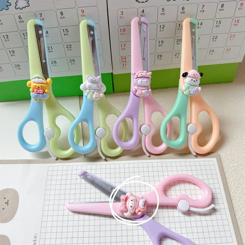 Cartoon Mini Safety Scissors for Kids, Students & DIY Crafts Mini Craft Scissors Peaceful Pleasures Health and Wellness