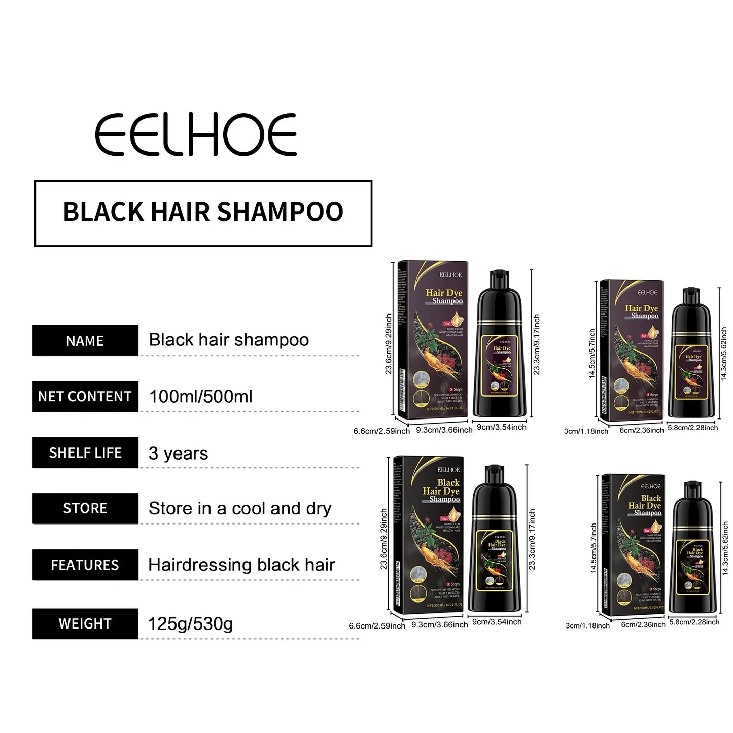EELHOE Herbal Hair Darkening Shampoo | Polygonum Multiflorum