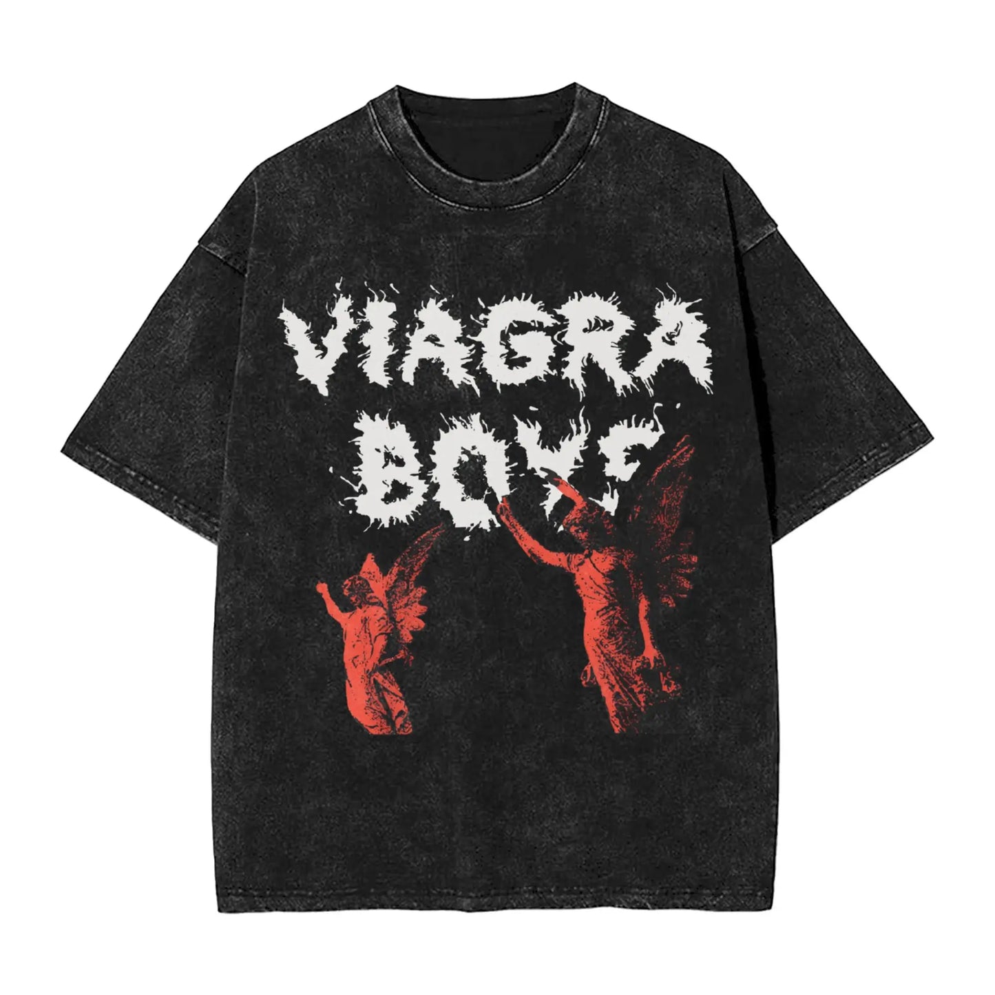 Viagra Boys Washed Men's T-Shirt | Post-Punk Vintage Graphic Tee Graphic T-Shirt Peaceful Pleasures Health and Wellness black S