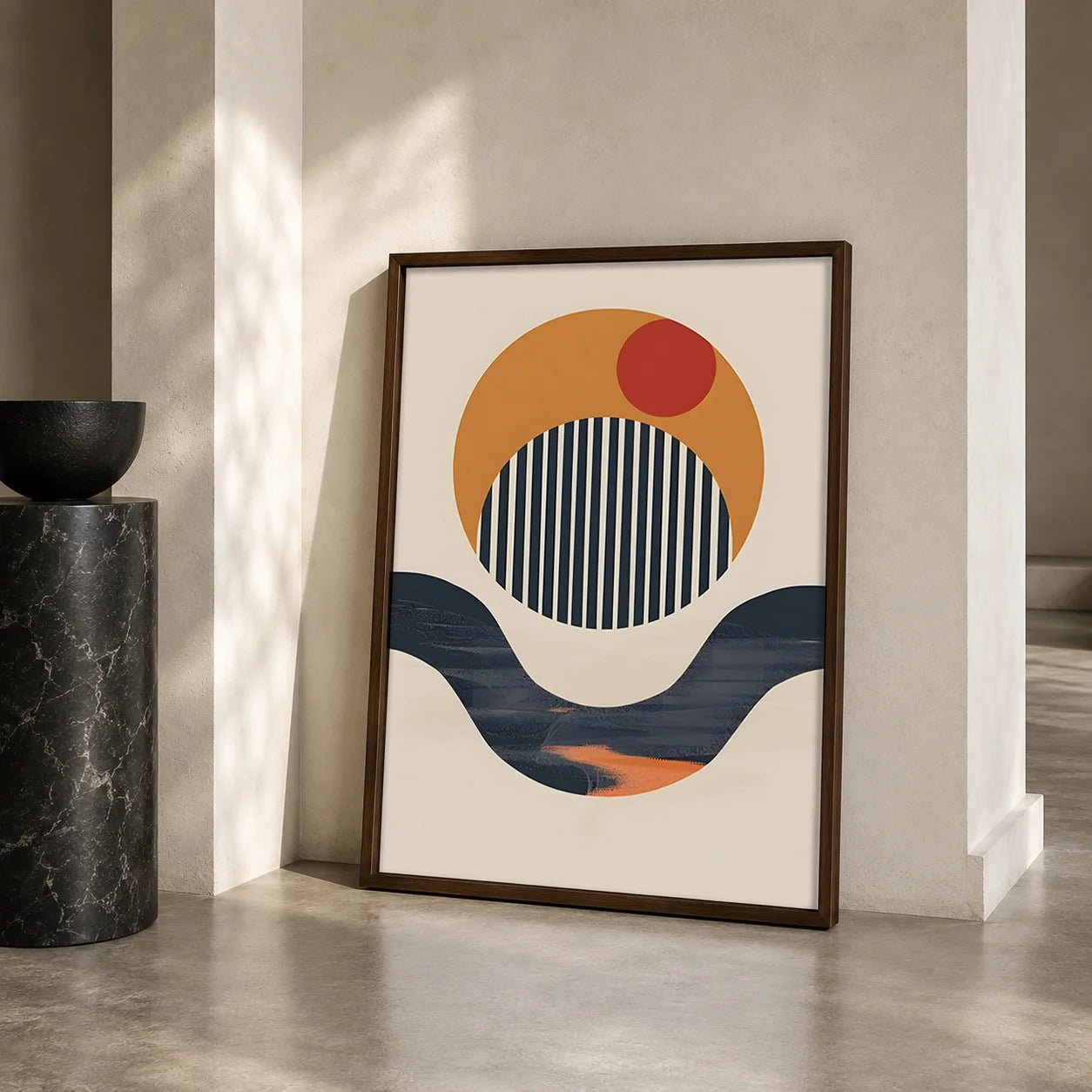 Abstract Geometric Canvas Wall Art | Modern Vintage Poster Print Canvas Wall Art Print Peaceful Pleasures Health and Wellness