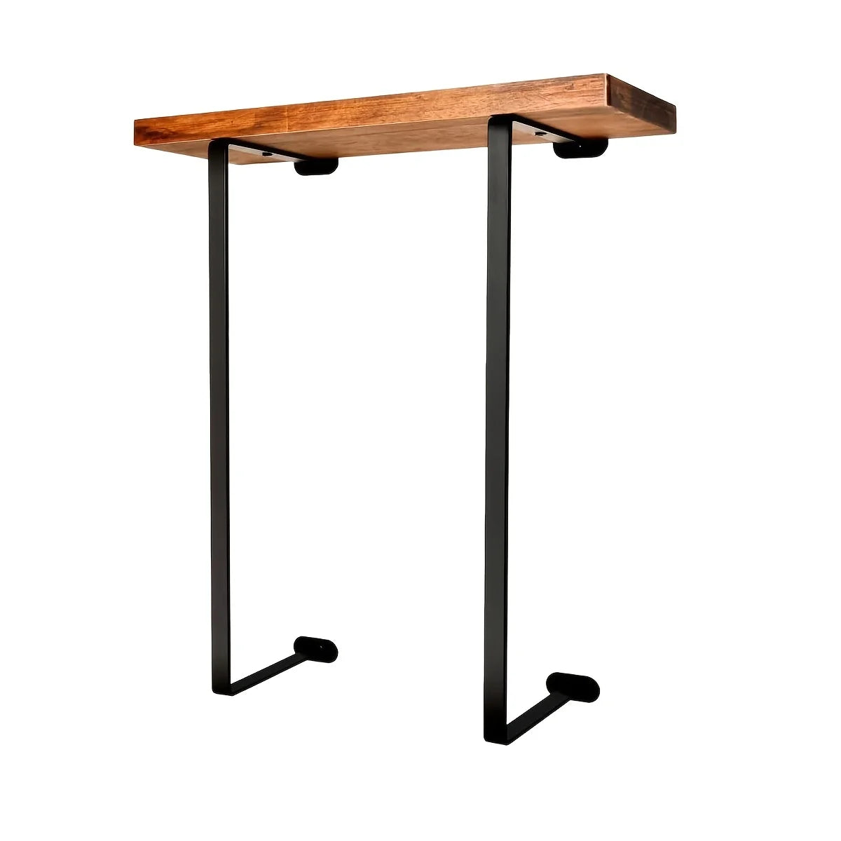Black Minimalist Towel Rack with Wooden Shelf | Bathroom Wall Mount Wall-Mounted Towel Rack Peaceful Pleasures Health and Wellness black