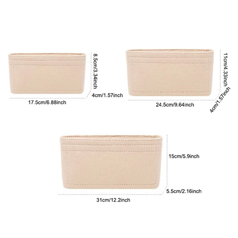 Felt Insert Bag Organizer – Handbag Liner & Makeup Organizer