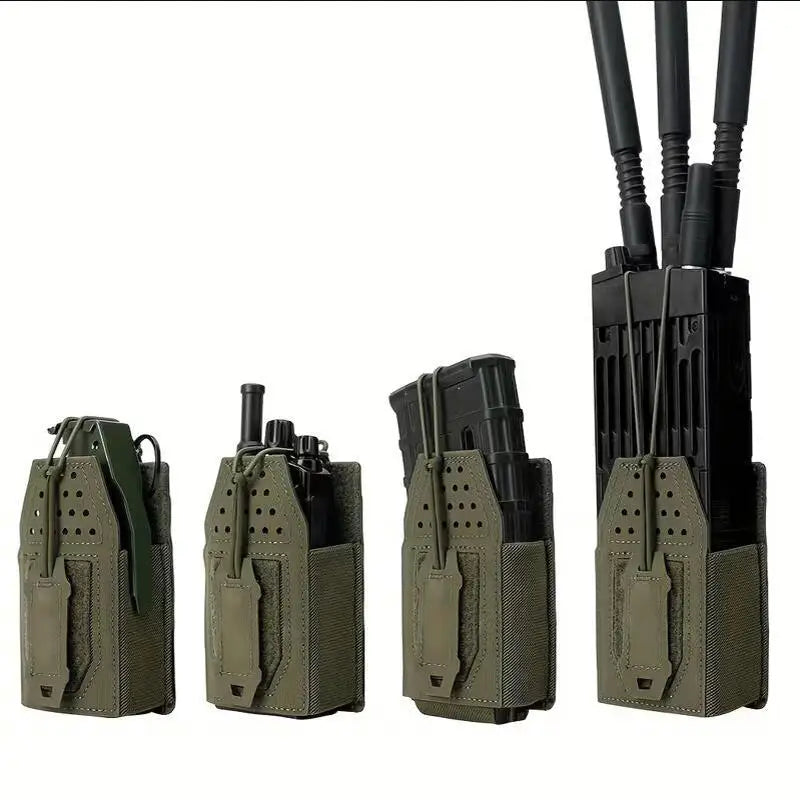 Universal Tactical Two-Way Radio Pouch Molle System Walkie Talkie Carrying Case Holder Durable Nylon Equipment Bag Peaceful Pleasures Health and Wellness