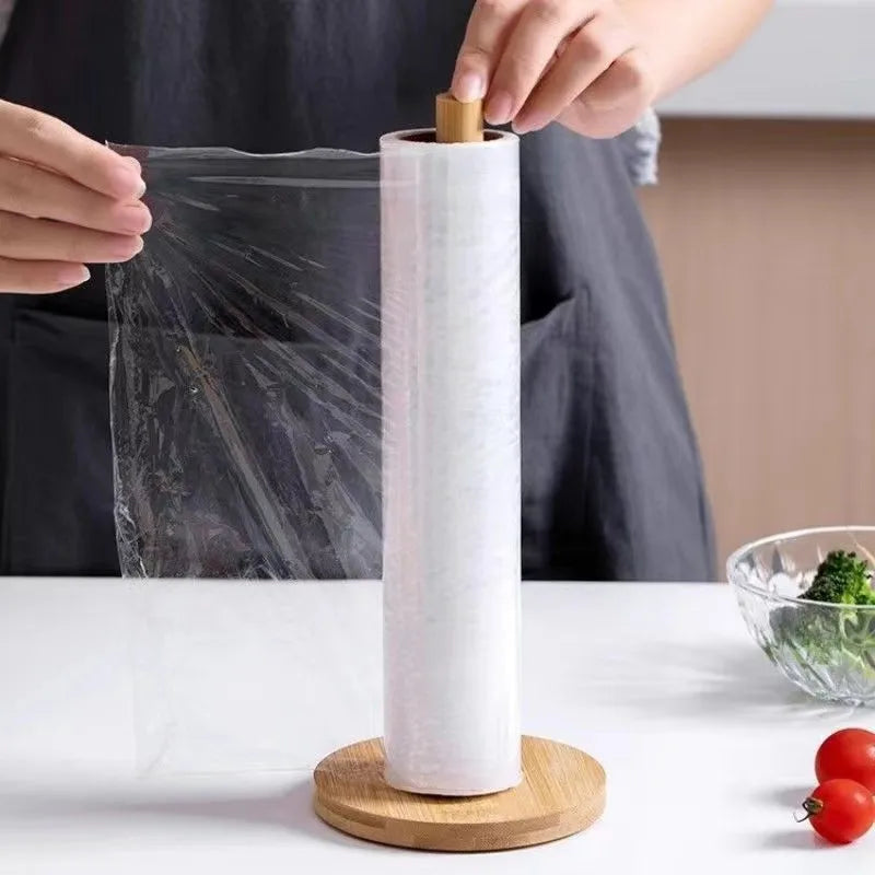 Bamboo Vertical Paper Towel Holder – Freestanding Tissue Rack