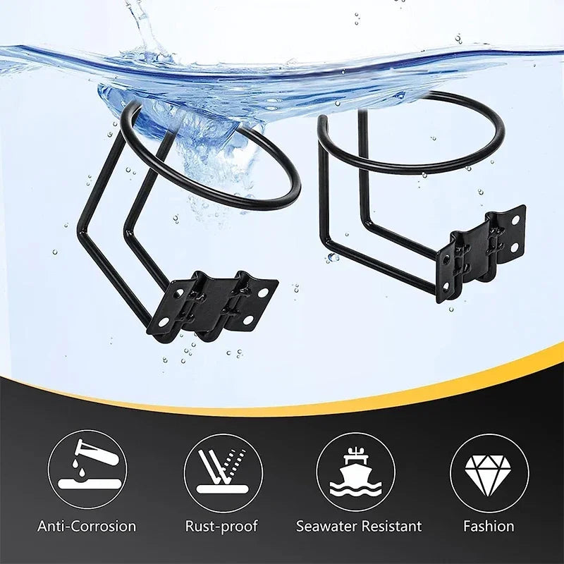 Metal Ring Cup Holder – Wall Mount for Bike, Yacht & Saddle