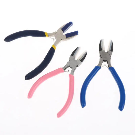 Non-slip PVC Handle Flat Nose Pliers Double Nylon Jaw Pliers Jewelry Plier Wire Straightentener Craft DIY Jewelry Making Peaceful Pleasures Health and Wellness