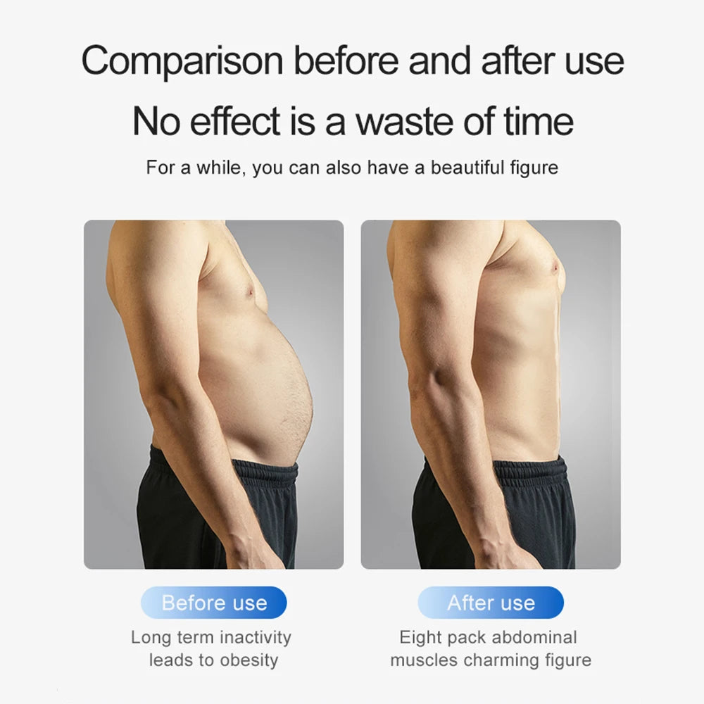 EMS Abdominal Belt 10 Modes 30 Levels Rechargeable Ab Stimulator Muscle Toner Portable Waist Trainer for Men Women Home Office Peaceful Pleasures Health and Wellness
