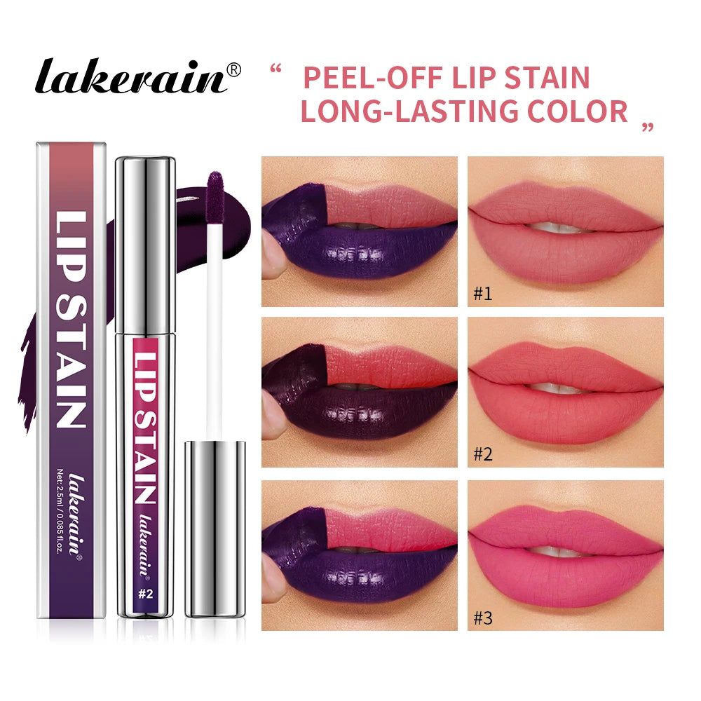 Peel Off Lip Stain Reveal Long Lasting Waterproof Pink Lip Tint Transfer Proof Non-stick Cup Natural Lip Stain Women's Cosmetics Peaceful Pleasures Health and Wellness