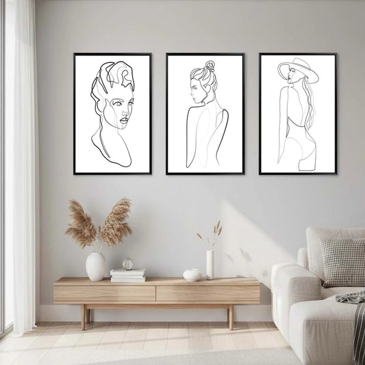 Abstract Fashion Woman Black White Canvas Wall Art Print Canvas Wall Art Print Peaceful Pleasures Health and Wellness