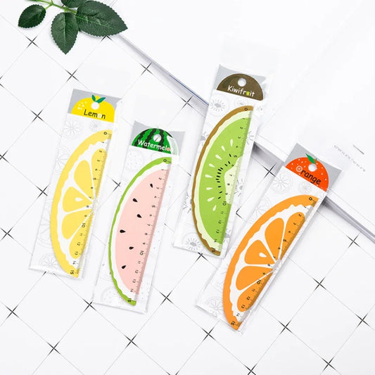 Kawaii Fruit Wooden Ruler 15cm – Cute Cartoon Stationery Gift Novelty Wooden Ruler Peaceful Pleasures Health and Wellness