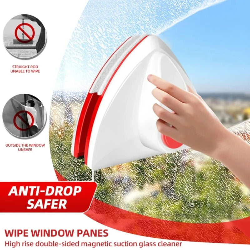 Commercial and household high-rise cleaning window cleaner with automatic water outlet and magnetic suction for wiping glass Peaceful Pleasures Health and Wellness