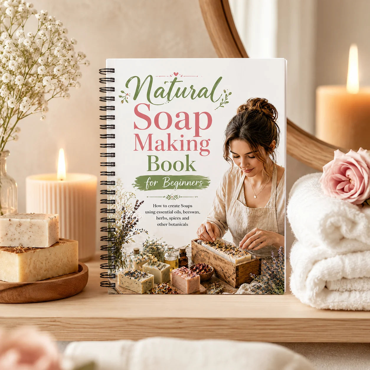 A5 Spiral Binding Natural Handmade Soap Making Guide Essential Oil