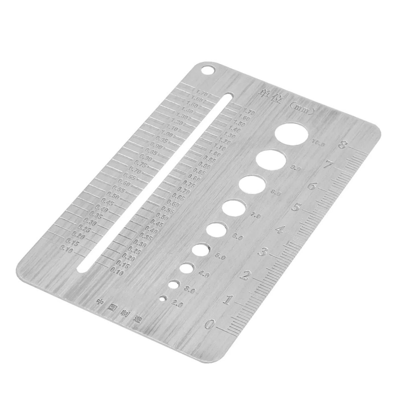 2 Stainless Steel Screw Gauge Plate Bolt Diameter Measuring Ruler Tool