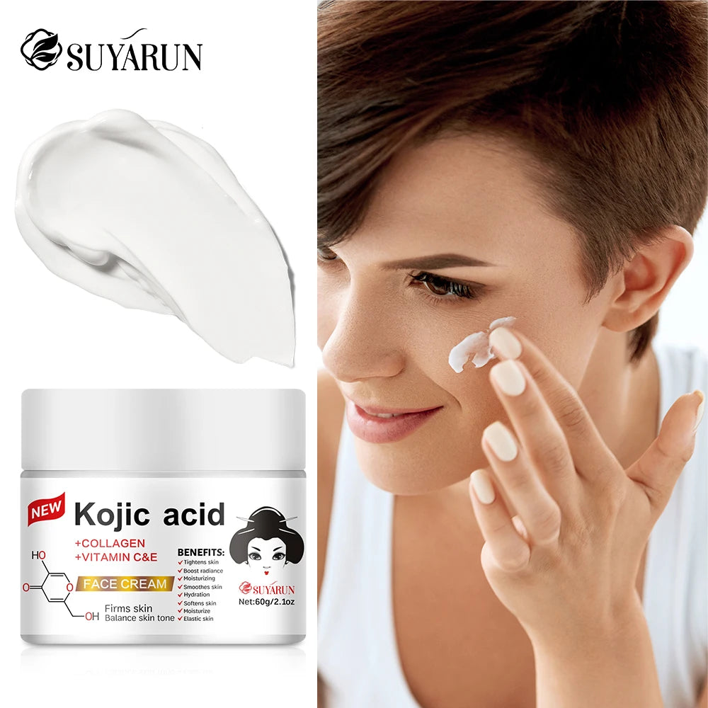 SUYARUN Propolis Vitamin E Kojic Acid Cream - Brightening, Moisturizing, Anti-Aging, Dark Spot Removal, All Skin Types. Peaceful Pleasures Health and Wellness