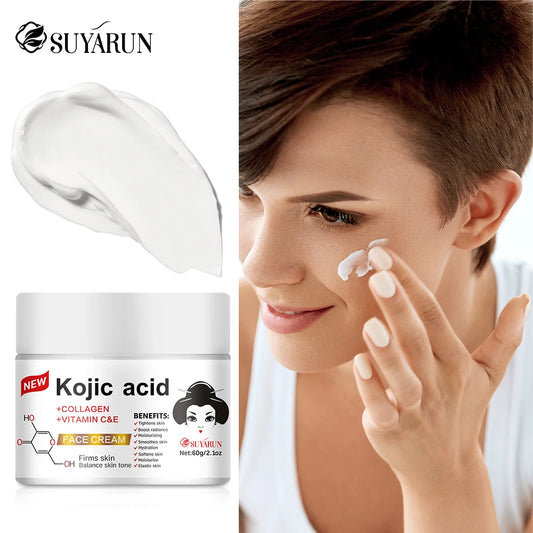 SUYARUN Propolis Vitamin E Kojic Acid Cream - Brightening, Moisturizing, Anti-Aging, Dark Spot Removal, All Skin Types. Peaceful Pleasures Health and Wellness