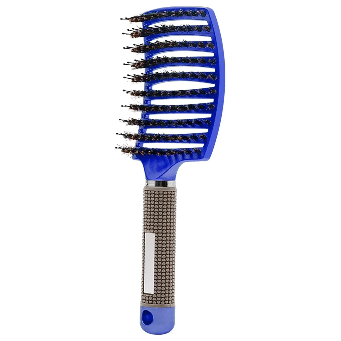 Women's Boar Bristle Hair Brush Scalp Massage Comb Wet Curly Detangle Nylon Hairdressing Styling Tool for Salon Hair Brush Peaceful Pleasures Health and Wellness SZ01-Blue